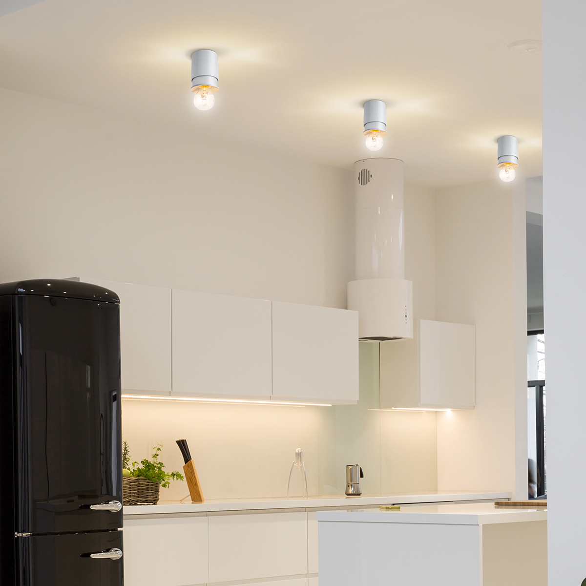 Twister Lighting Twister Classic Wand- / Deckenleuchte, Silber (Leuchtmittel nicht inbegriffen)