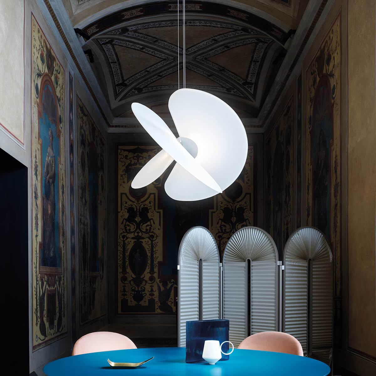 Luveplan Levante LED Sospensione, weiß matt