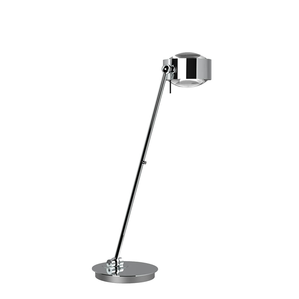 Top Light Puk Maxx Table LED Tischleuchte, 60 cm, Gehäuse, Chrom, mit Einsätzen Linse klar / Linse klar (Einsätze nicht inbegriffen)
