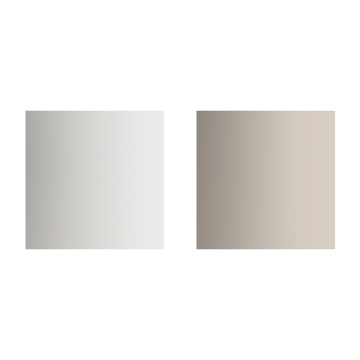 Vibia Set 7749 Wandleuchte, Farbbeispiele weiß matt (links) und Mink matt (rechts)