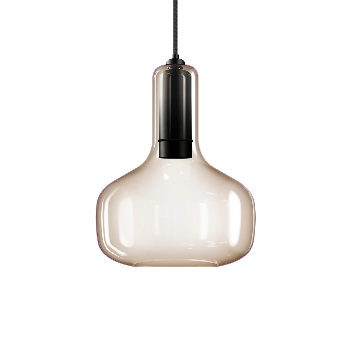 Bruck All-In Booh Pendel, Ø: 25,6 cm, Glas amber (bernstein)