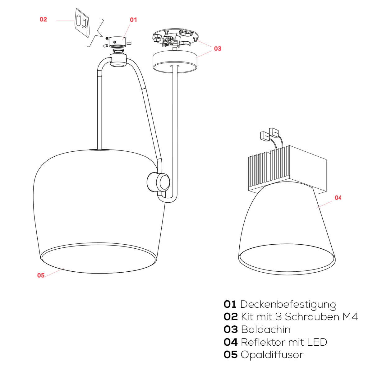 Flos Reflektor mit LED für Aim (Nr. 04)