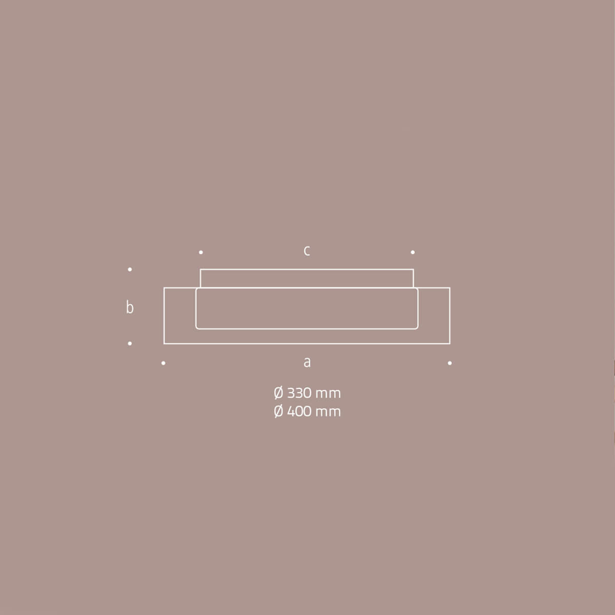 Peill+Putzler Cyla LED Wand- / Deckenleuchte, Maßzeichnung