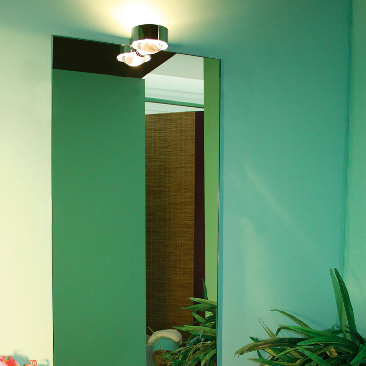 Top Light Puk Mini Fix Klemmleuchte, Gehäuse, Chrom, mit Glas satiniert / Linse klar