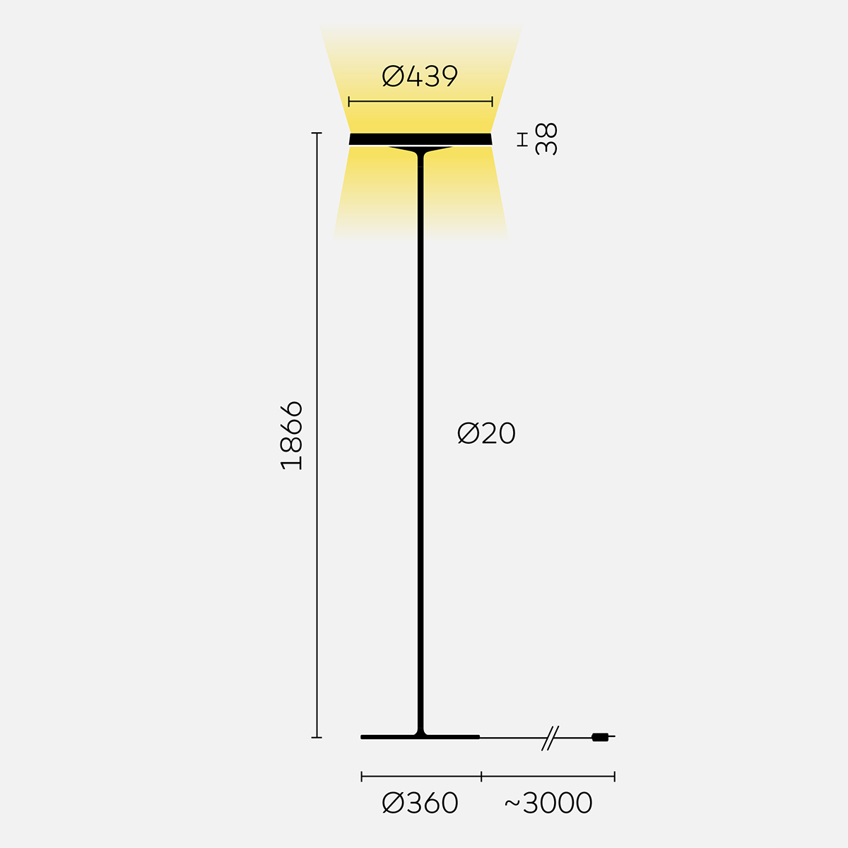 Belux Disk-10 LED Stehleuchte