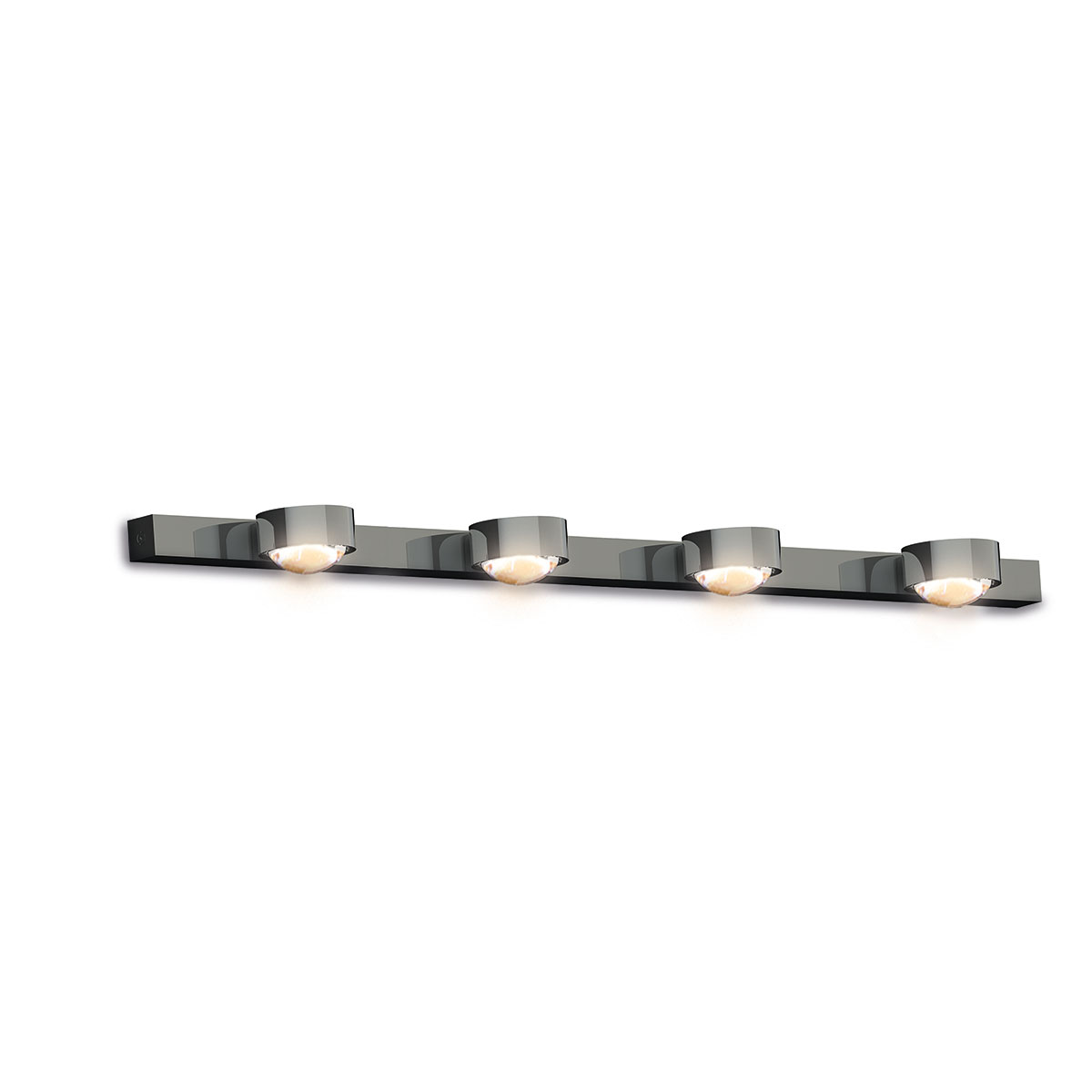 Top Light Puk Choice Mirror / Wall Wandleuchte, 80 cm, Chrom, mit Glas satiniert / Linsen klar