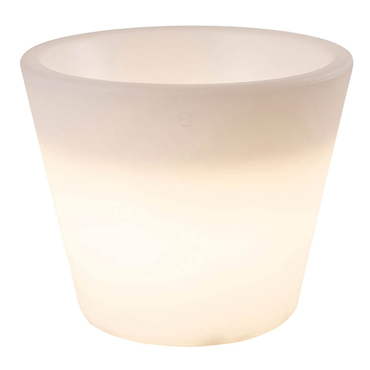 8 seasons design Shining Classic Pot XM Pflanztopf / Dekoleuchte, weiß