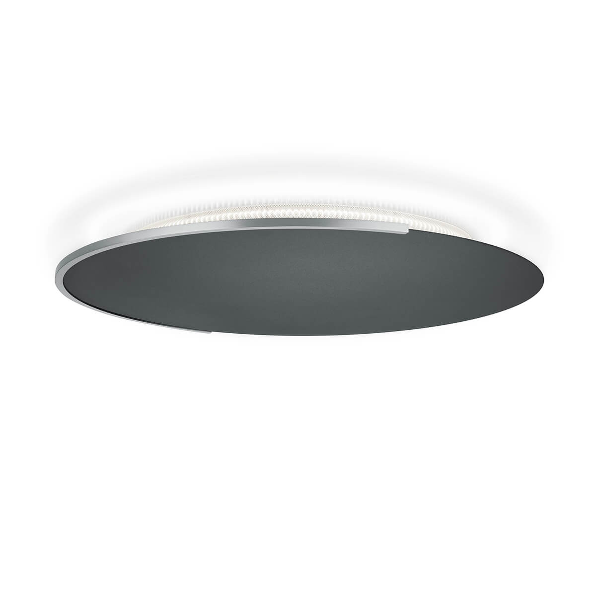 Knapstein Astra-C-60 LED Wand- / Deckenleuchte, mit Casambi, schwarz metallic / mattnickel