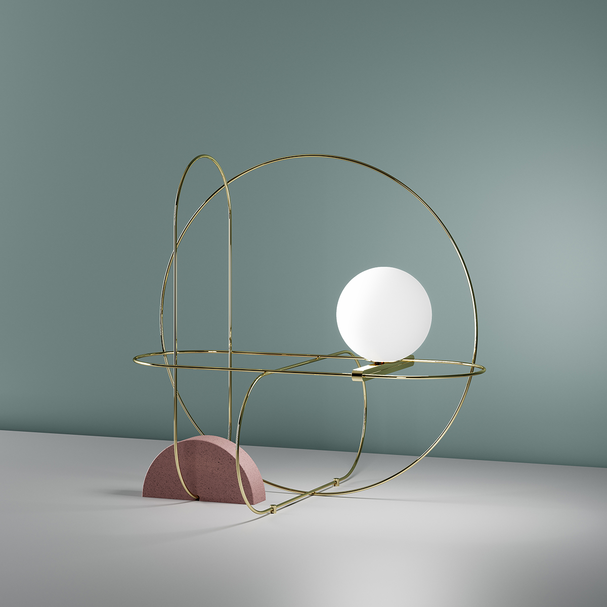 Fontana Arte Setareh 4401 LED Tischleuchte, Gold
