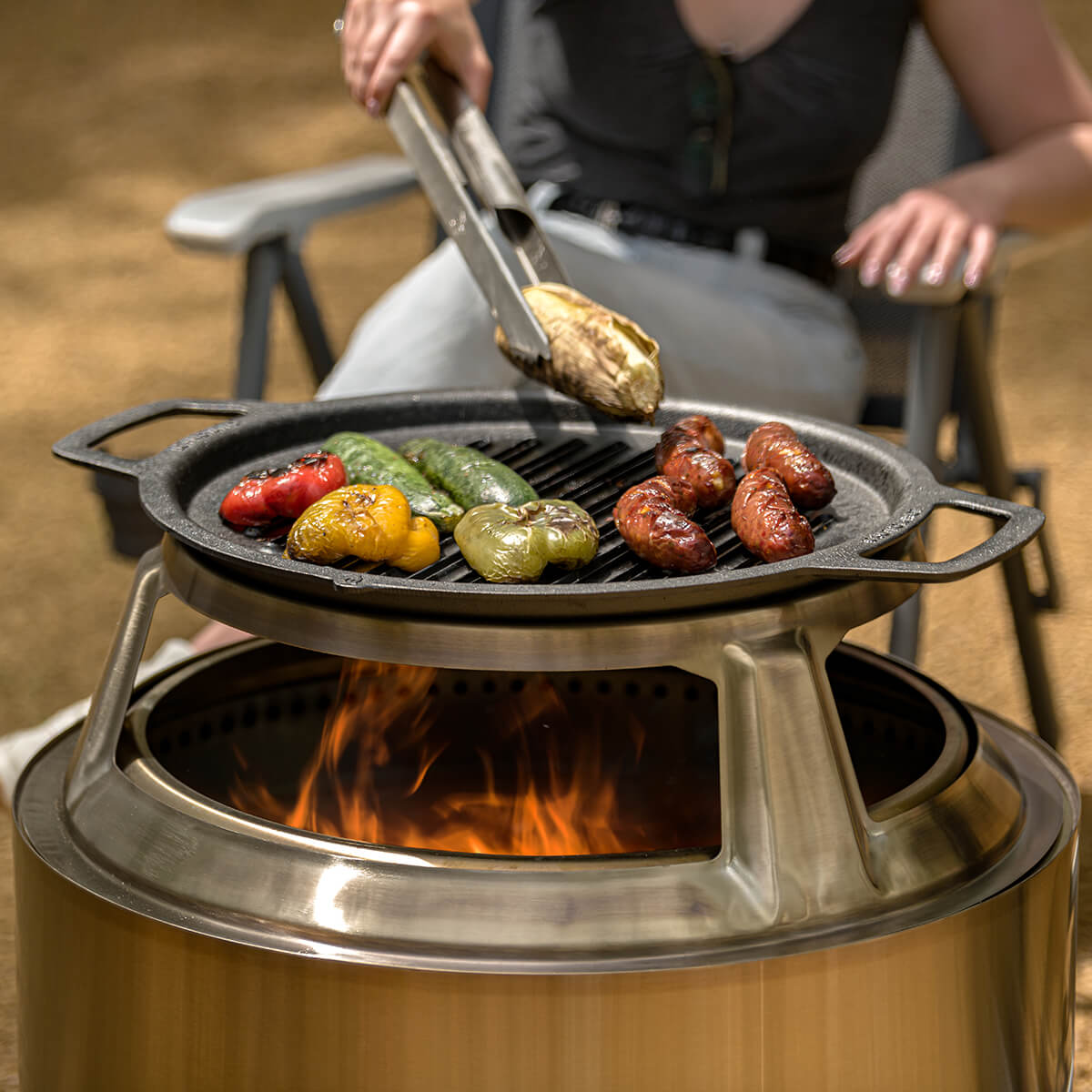 Yukon Gusseisen-Grillrost mit Aufsatz