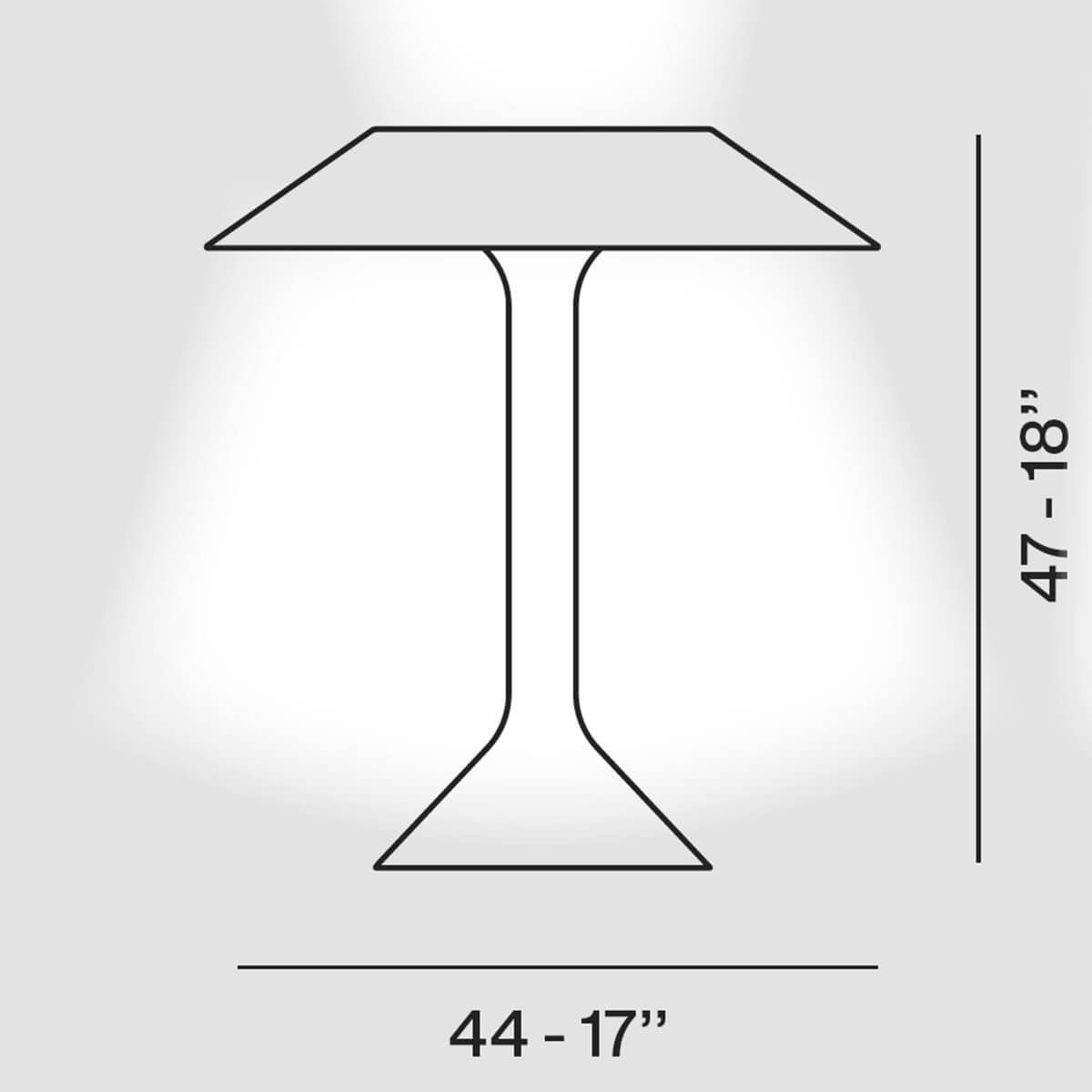 Foscarini Chapeaux M LED Tavolo, Maßzeichnungen