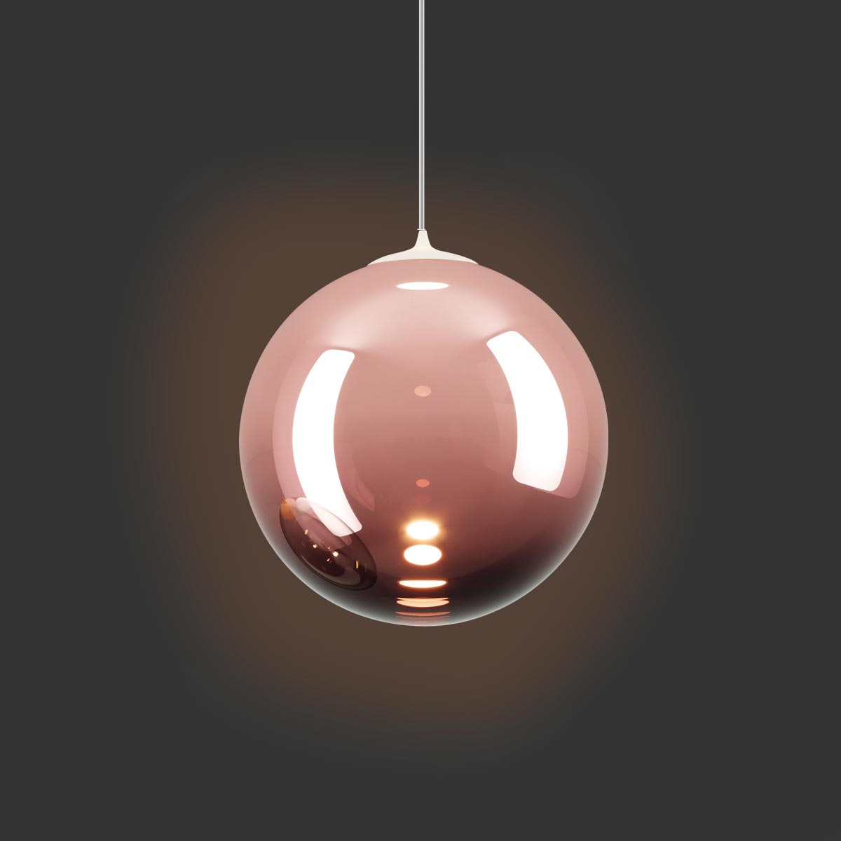 Lodes Random Solo 18 LED Pendelleuchte, Roségold