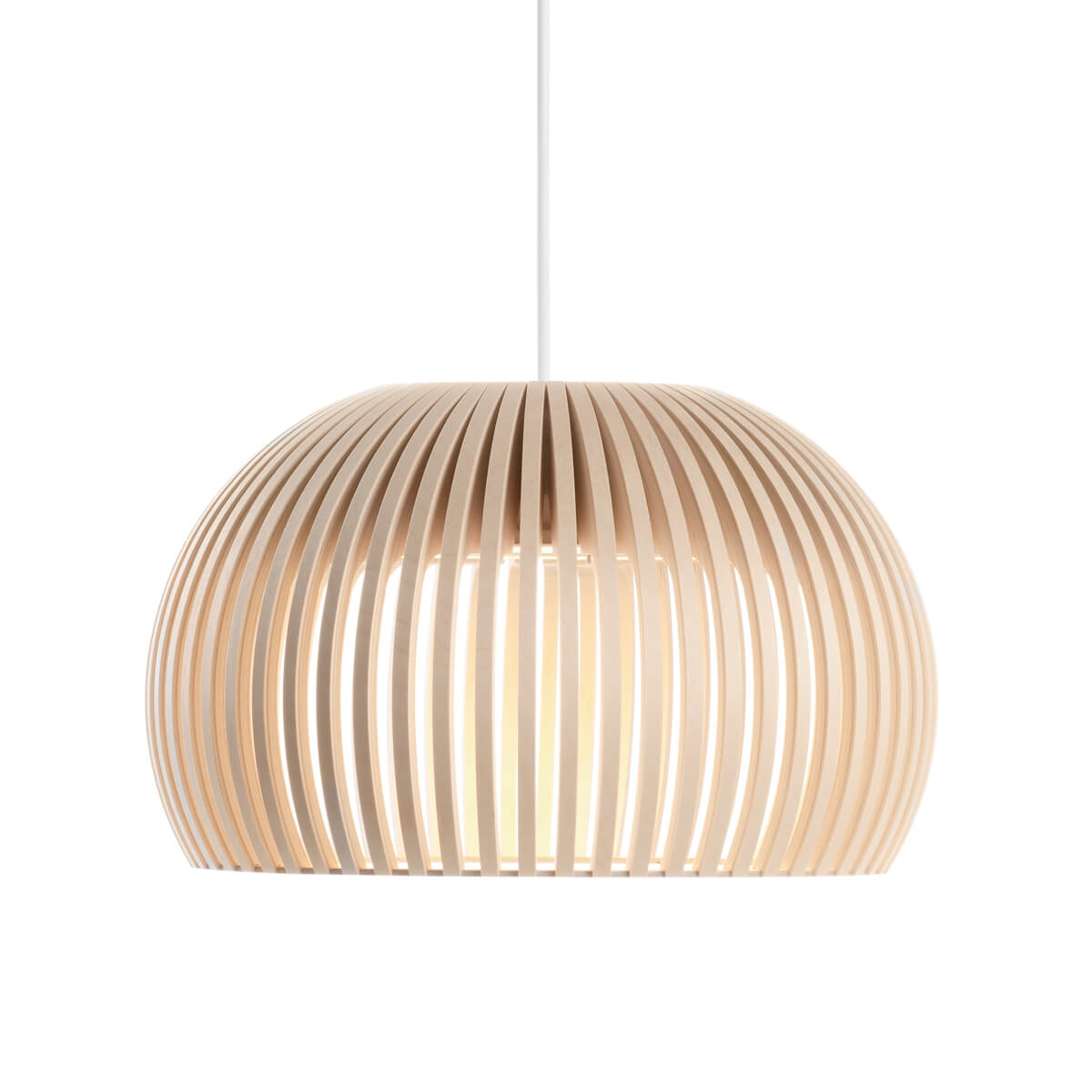 Secto Design Atto 5000 Pendelleuchte, Birke natur, Kabel: weiß
