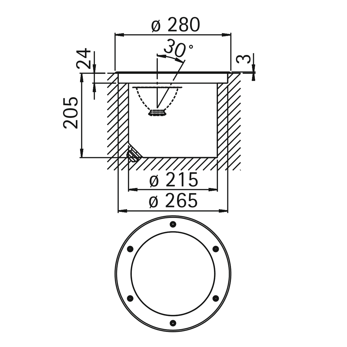 69242 LED Erdeinbaustrahler, schwenkbar