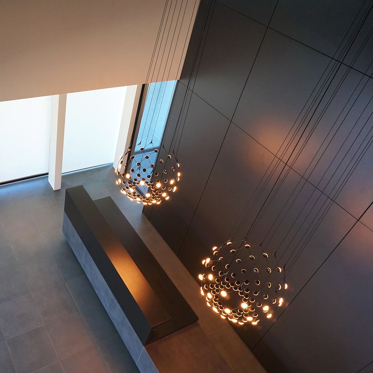 Luceplan Mesh LED Sospensione, mit Casambi, Ø: 80 cm