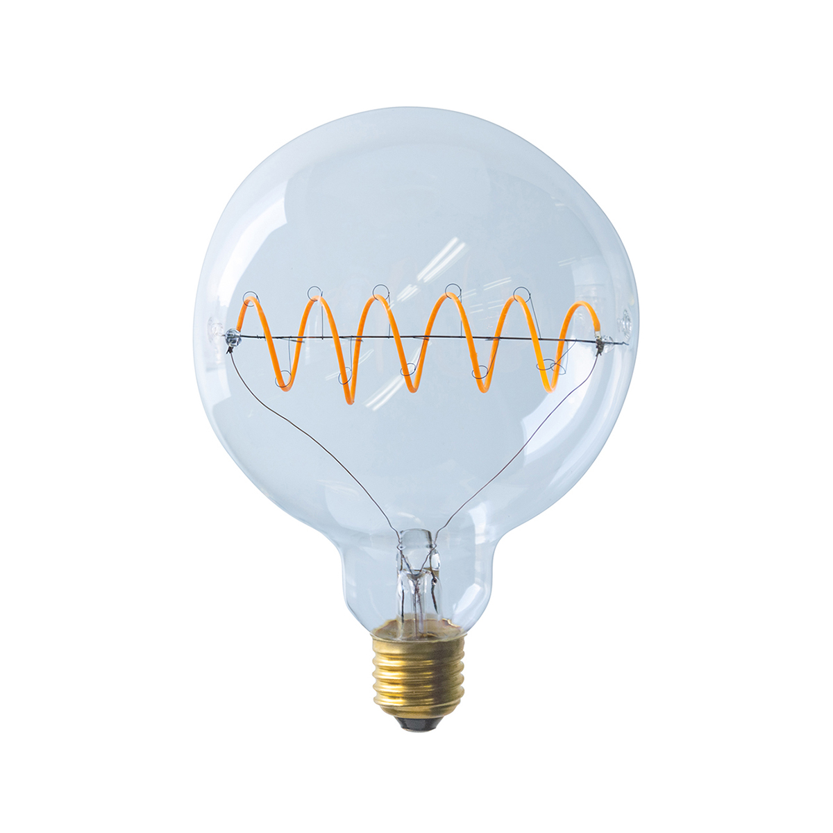 Segula LED Bridge Globe 125 Curved Plus klar E27, 6,5 W, 1900 K, dimmbar, Ø: 12,5 cm LED Bridge Globe 125 Curved Plus klar E27, 6,5 W, 1900 K, dimmbar