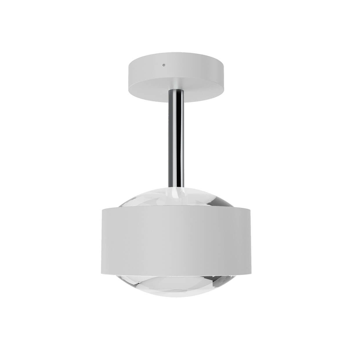 Top Light Puk Maxx Eye Ceiling LED Deckenleuchte, Gehäuse, weiß matt / Chrom, mit Linse klar (nicht inbegriffen)