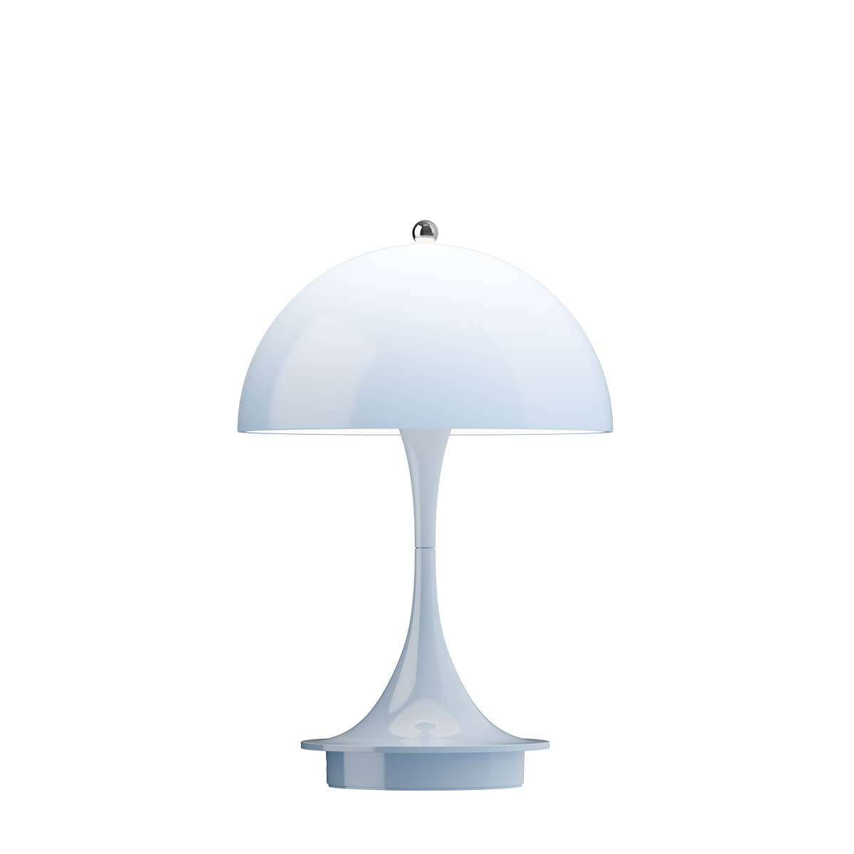 Louis Poulsen Panthella 160 Portable V3 LED Akkuleuchte, opal blassblau – Design by Verner Panton