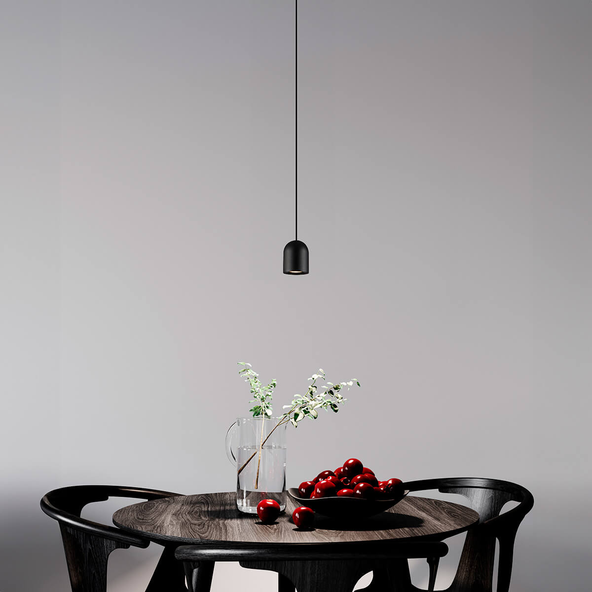 Orange One Imola Single LED Pendelleuchte, schwarz