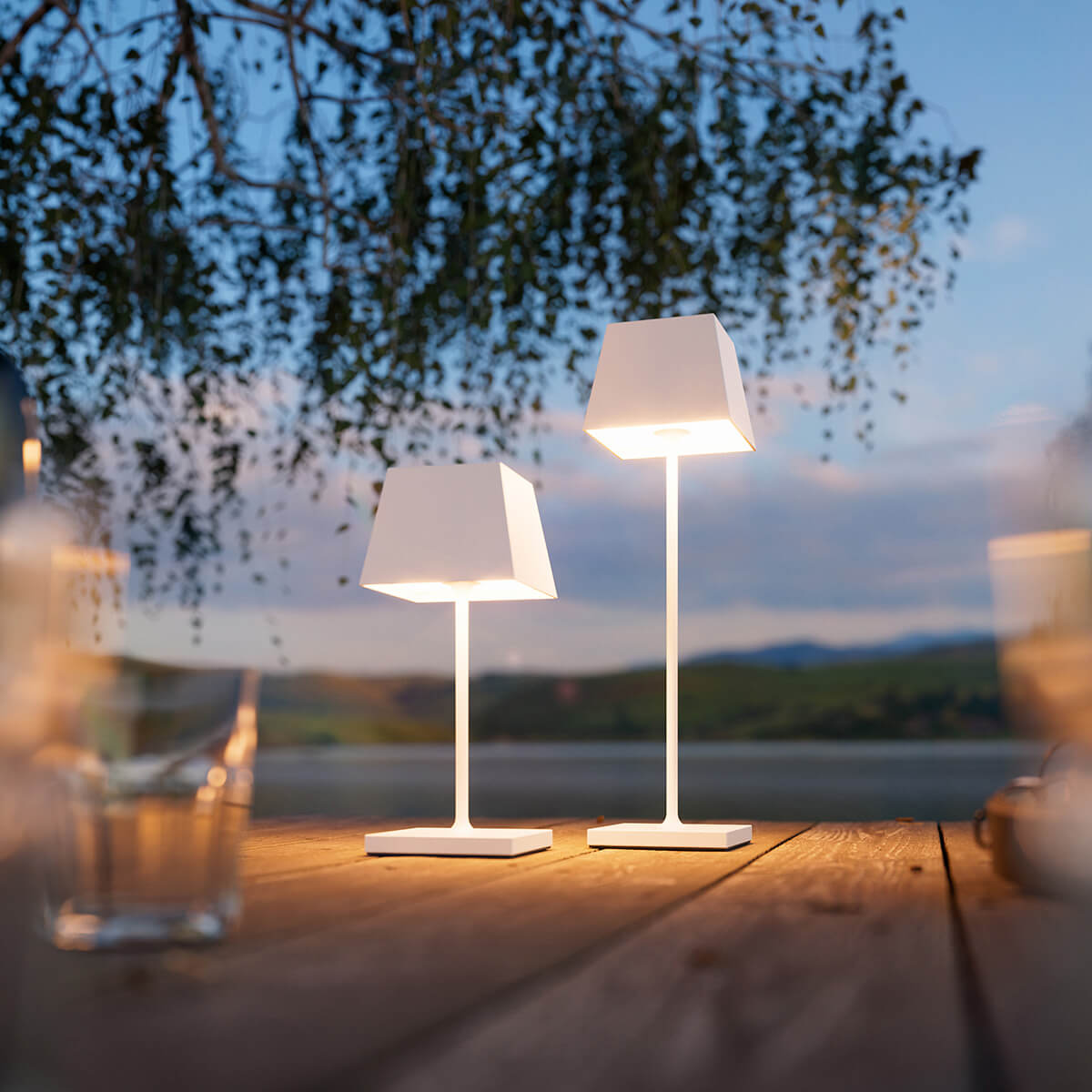 Nuindie LED Akkuleuchte, Flex-Mood, eckig