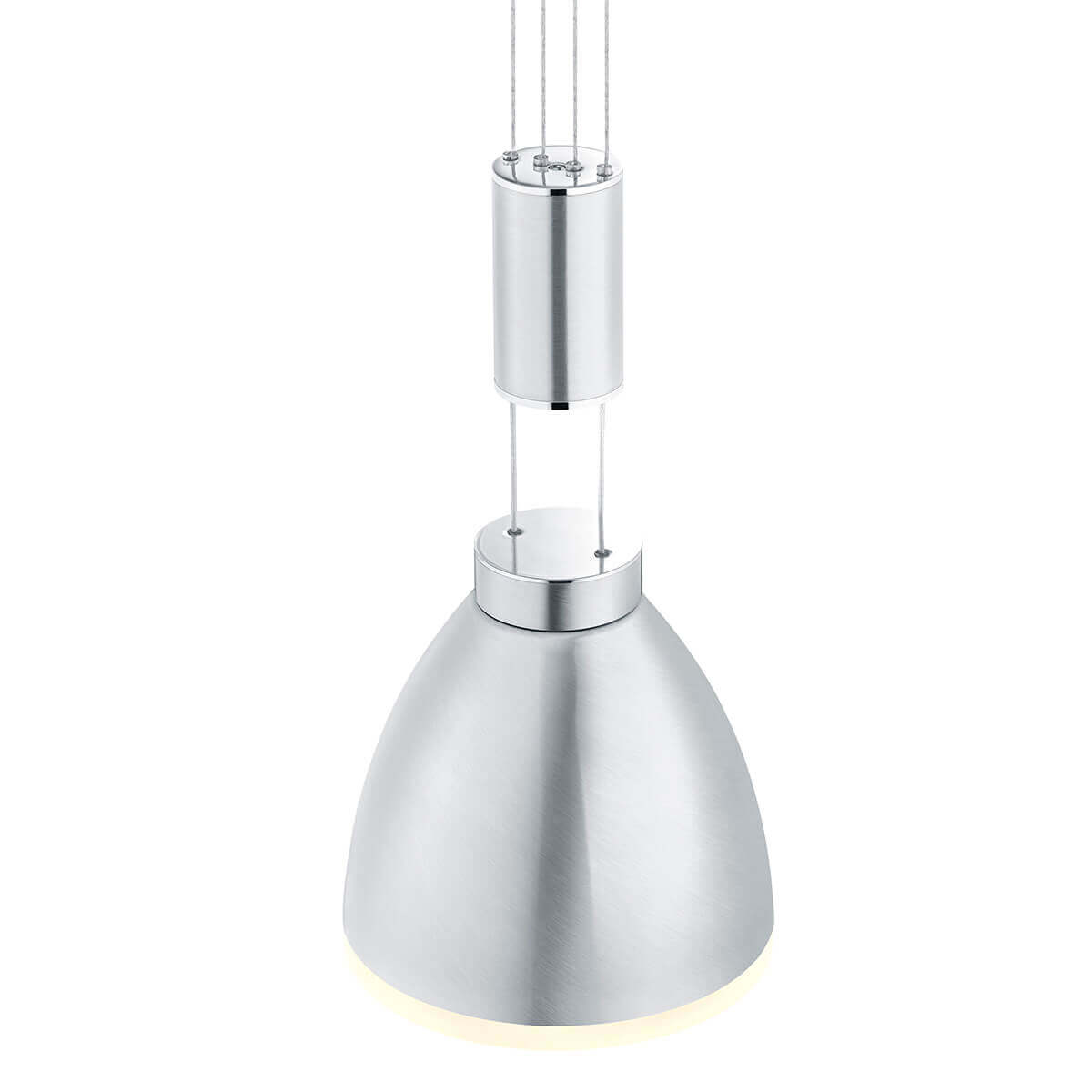 HELL Leni LED Pendelleuchte, 3-flg., mit Rondell, Nickel matt / Chrom