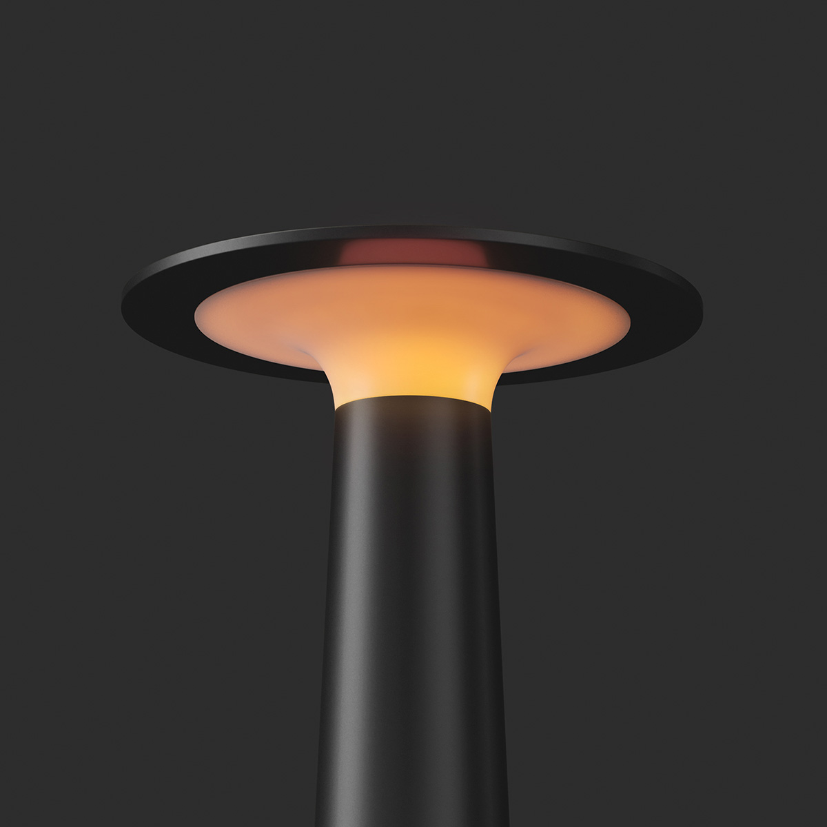 IP44.DE Lix LED Akkuleuchte, Dim-to-Amber, jet black (schwarz)