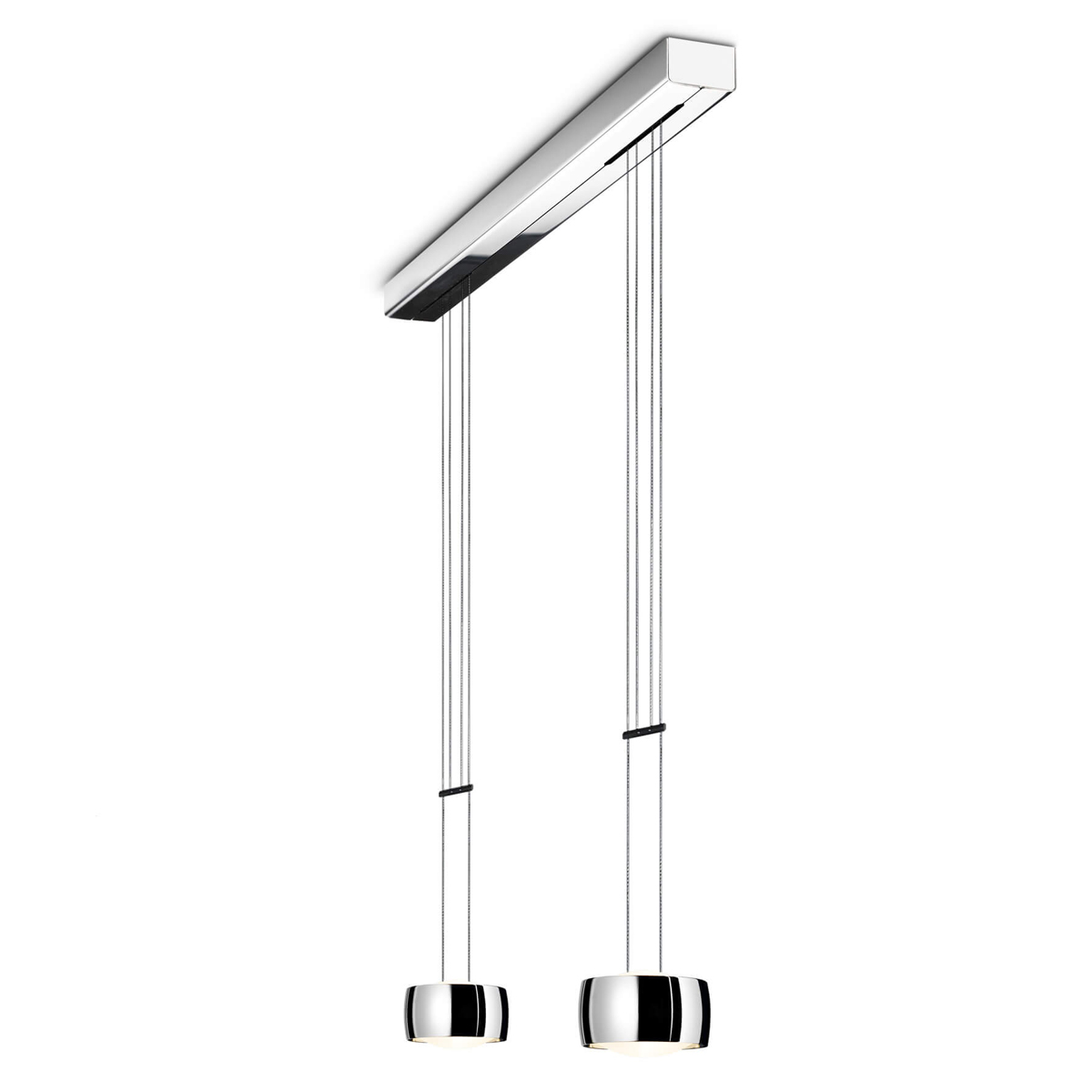 Oligo Grace LED Pendelleuchte, 2-flg., Tunable White, Chrom