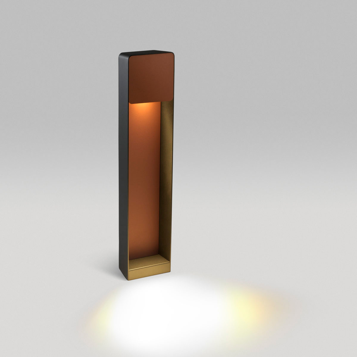 Marset Lab B 60 LED Stehleuchte, grafitgrau / rostbraun