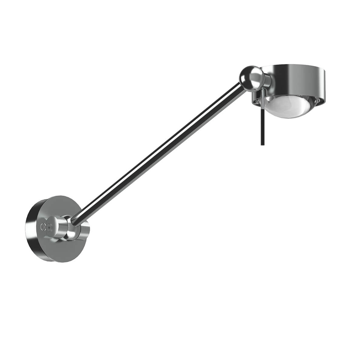 Top Light Puk Wing Single LED Wand- / Deckenleuchte, 30 cm, Gehäuse, Chrom matt, mit Einsätzen Glas satiniert / Linse klar (Einsätze nicht inbegriffen)