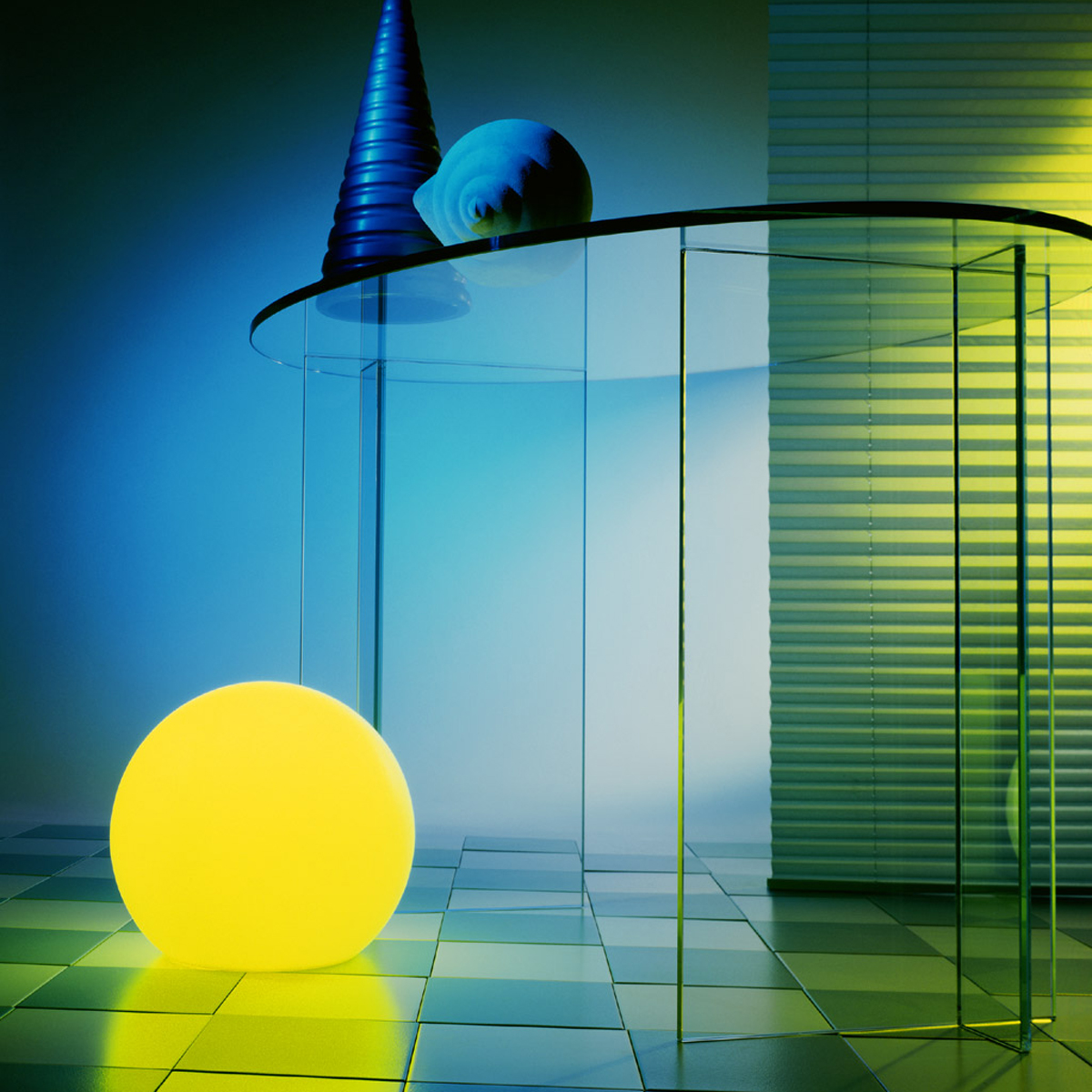 Moonlight Vollkugel MFL Flexible Version mit Kabel, Ø: 35 cm, weiß, mit Farbfilter gelb (als Zubehör erhältlich)