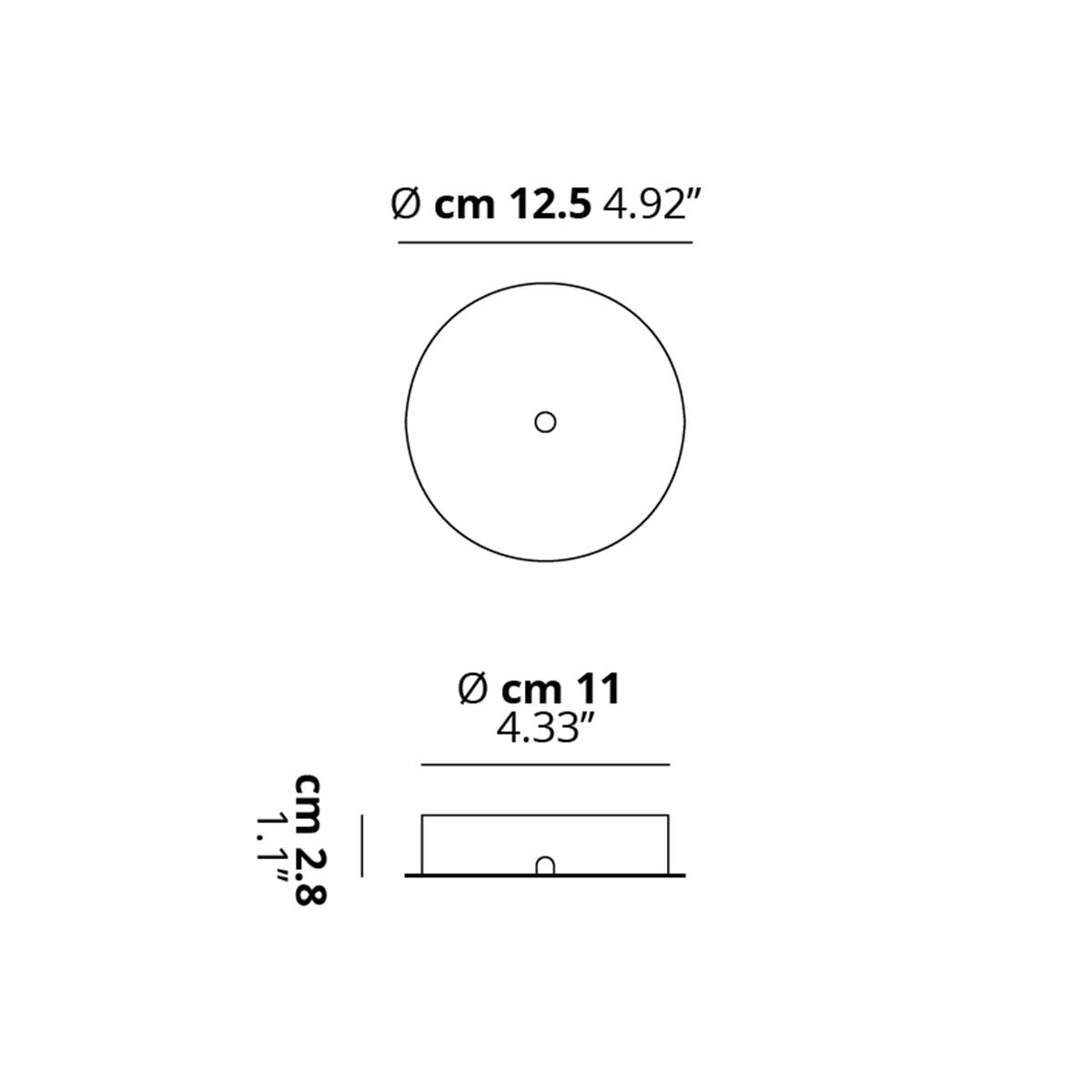 Lodes Random LED Pendelleuchte, 3-flg., Maßzeichnung des Baldachins