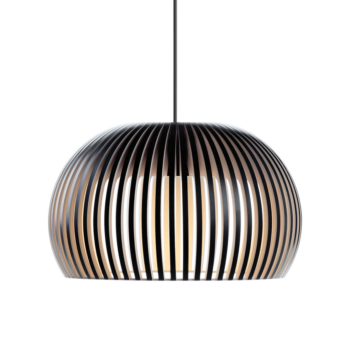 Secto Design Atto 5000 Pendelleuchte, schwarz laminiert, Kabel: schwarz
