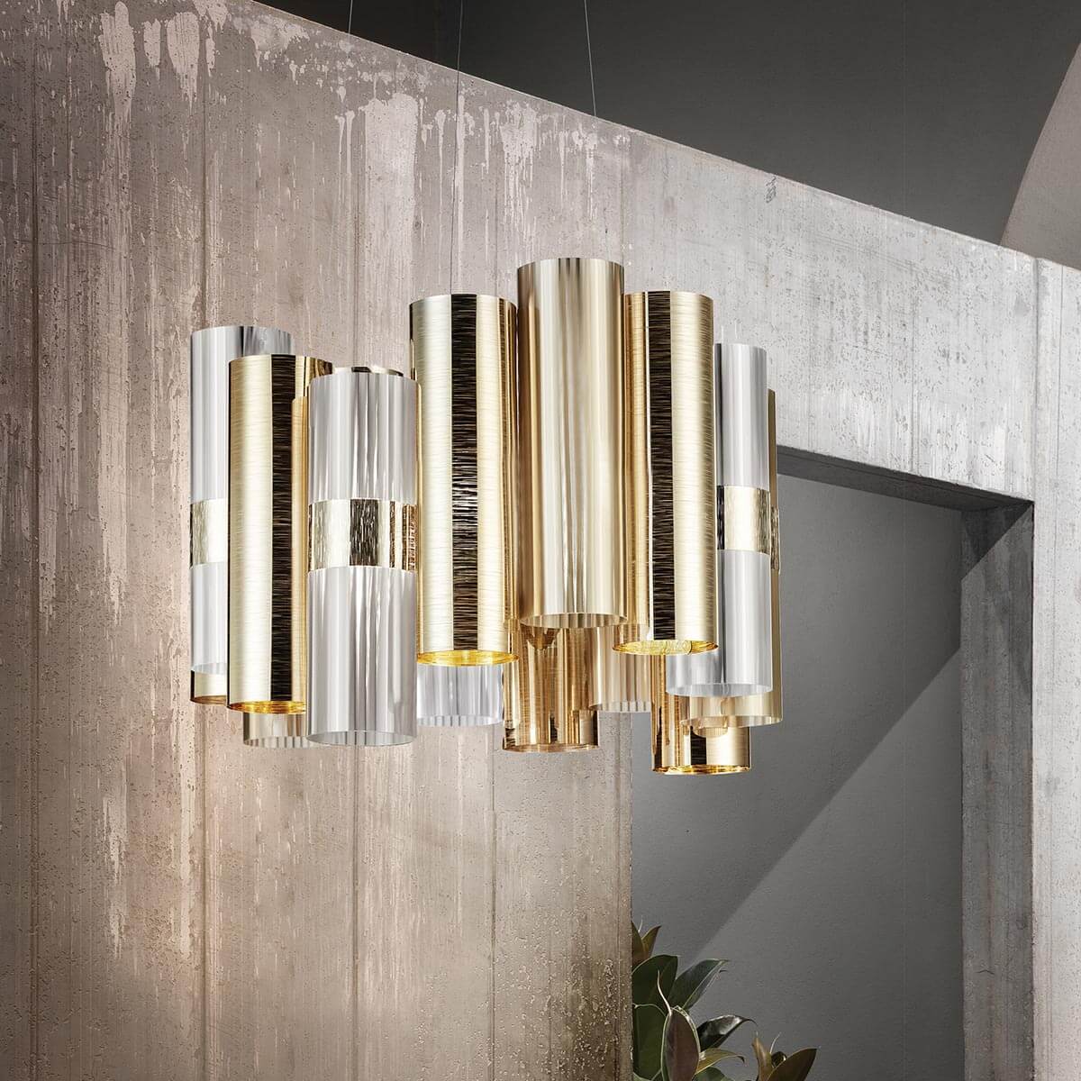 Slamp La Lollo LED Suspension Medium, gold (golden/gelb)