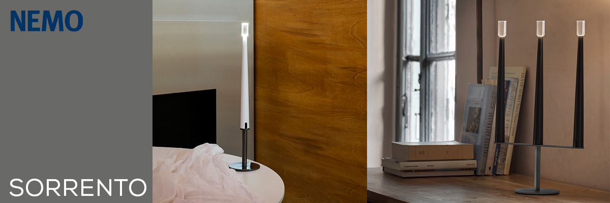 Nemo Sorrento portable lamps as elegant table lights for living and bedroom areas
