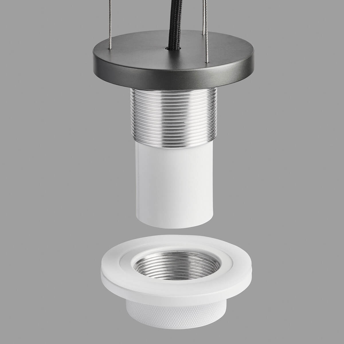 Holtkötter Golyo Pendelleuchte, Platin, Aufhängung