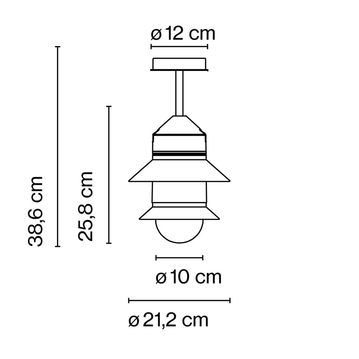 Marset Santorini C Deckenleuchte, Maßzeichnung