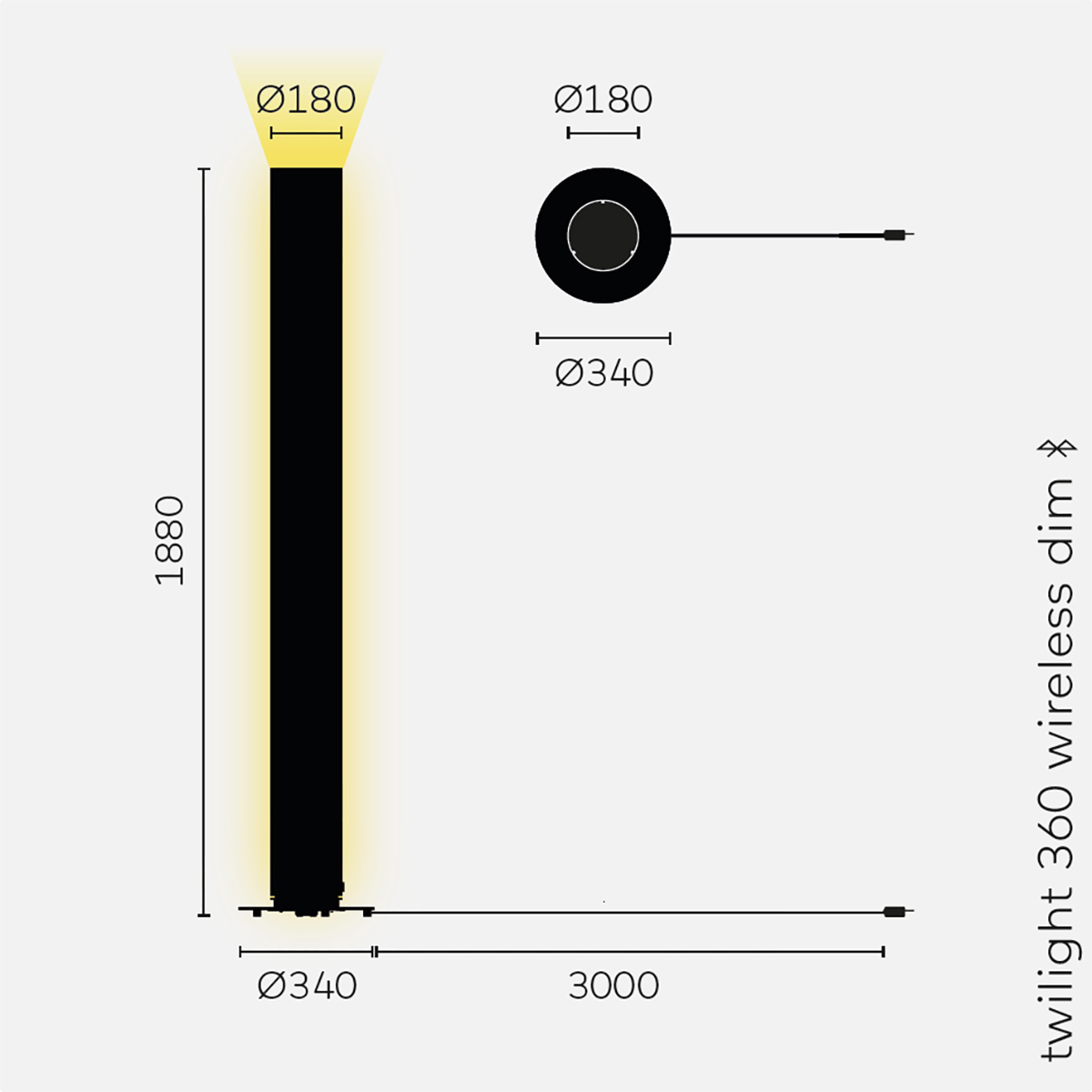 Twilight 360 LED Stehleuchte, Wireless Dim