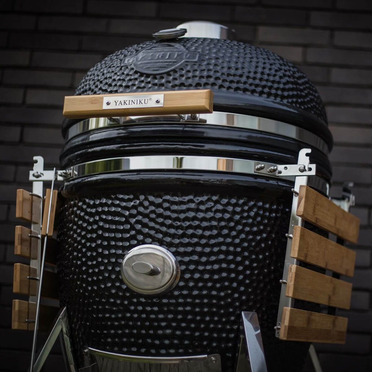 Yakiniku Kamado Grill inkl. Ständer, Seitentischen & Pro Set, 22'' XLarge, 56 cm Grillfläche
