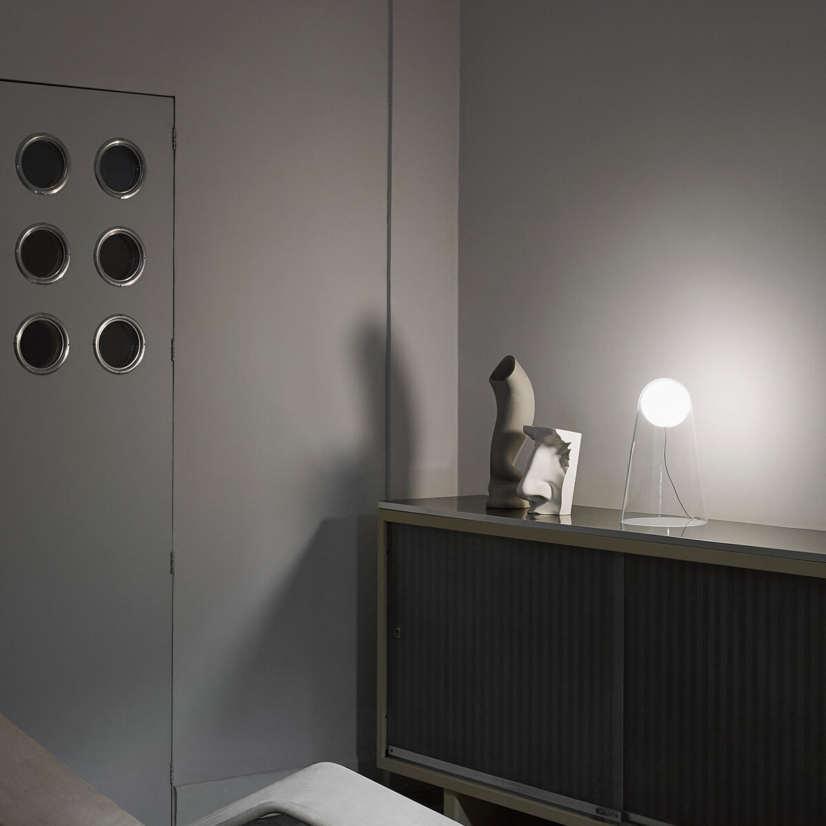 Foscarini Satellight LED Tavolo, Glas