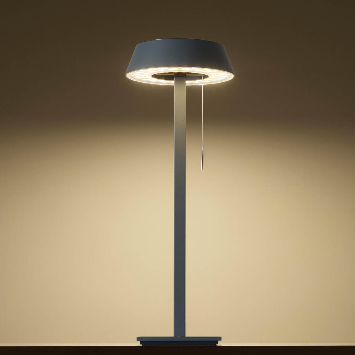 Oligo Glance LED Tischleuchte, gerade, grau matt