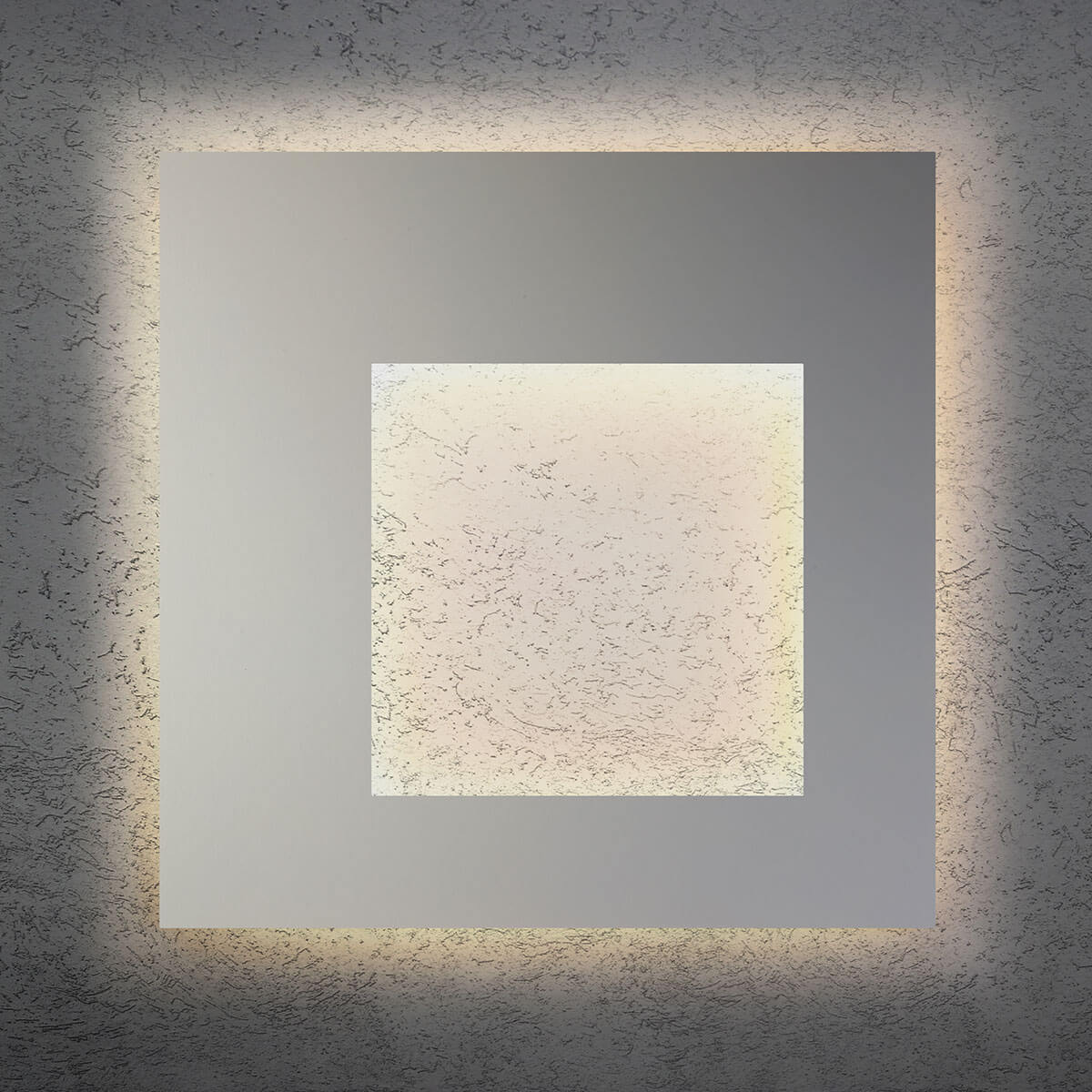 Escale Blade-Q Open LED Wand- / Deckenleuchte, 79 x 79 cm, mit Casambi-Modul, Silber eloxiert