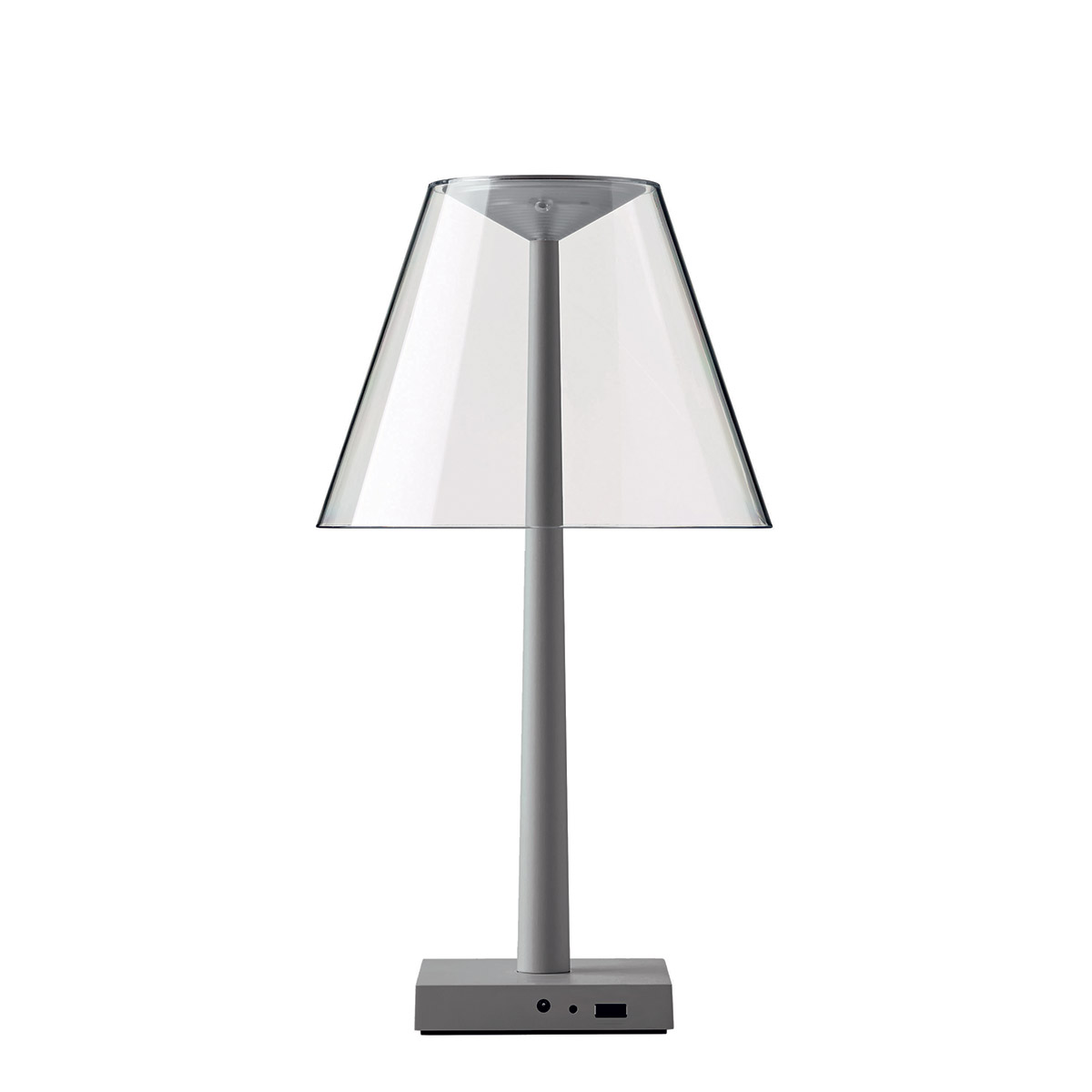 Rotaliana Dina LED Akkuleuchte, graphit, mit transparentem Schirm