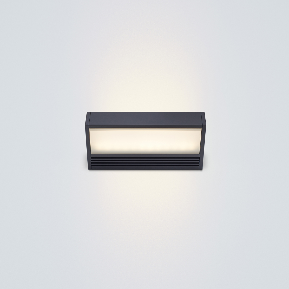 Serien.lighting SML² 150 Wall LED, schwarz lackiert, Gläser: satinée