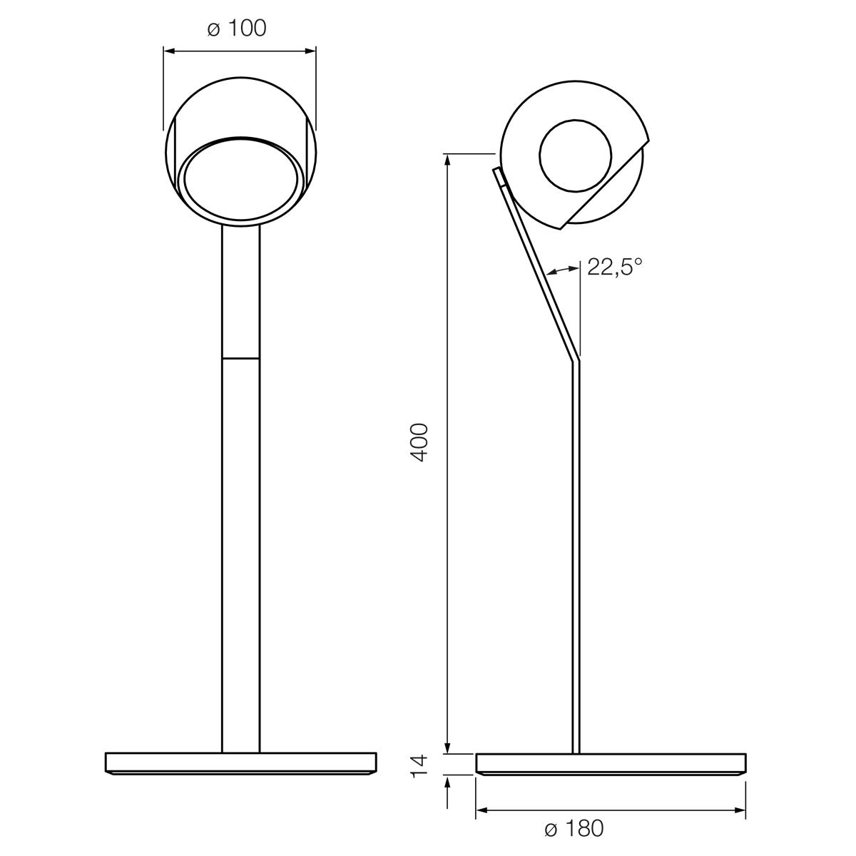 Occhio io 3d tavolo C Tischleuchte, 2700 K