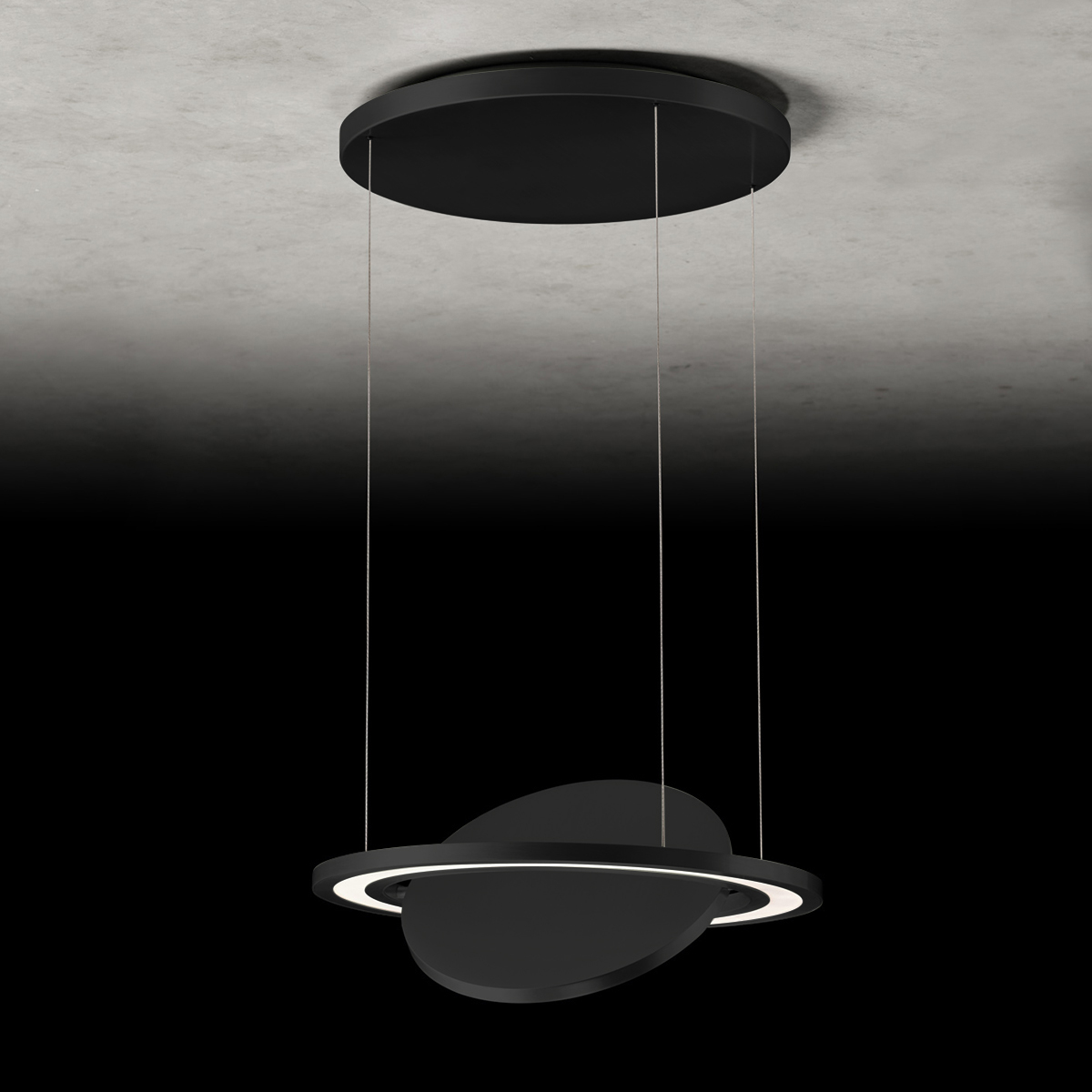 Holtkötter Supernova PW LED Pendelleuchte, schwarz