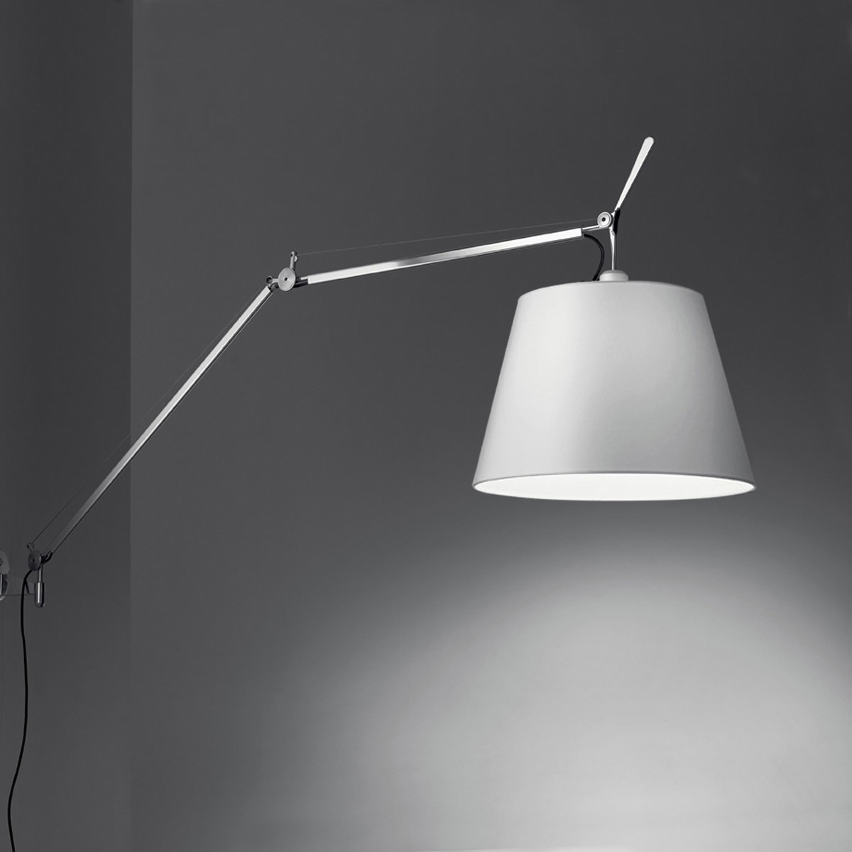 Artemide Tolomeo Mega Parete, Satin, Schirm Ø 36cm
