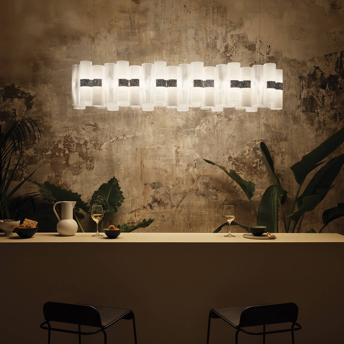 Slamp La Lollo LED Suspension Linear 140, white (weiß)