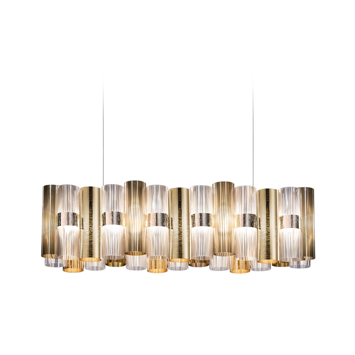 Slamp La Lollo LED Suspension Linear 100, gold (golden/gelb)