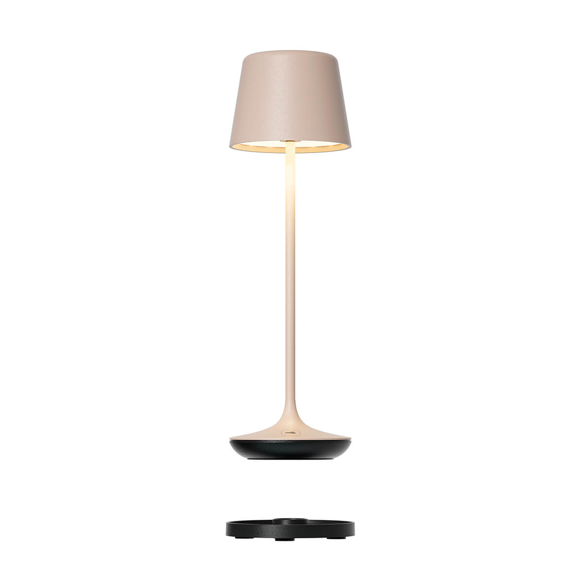 Leonardo Bari RGB LED Akkuleuchte, Sand (Ladestation inbegriffen)