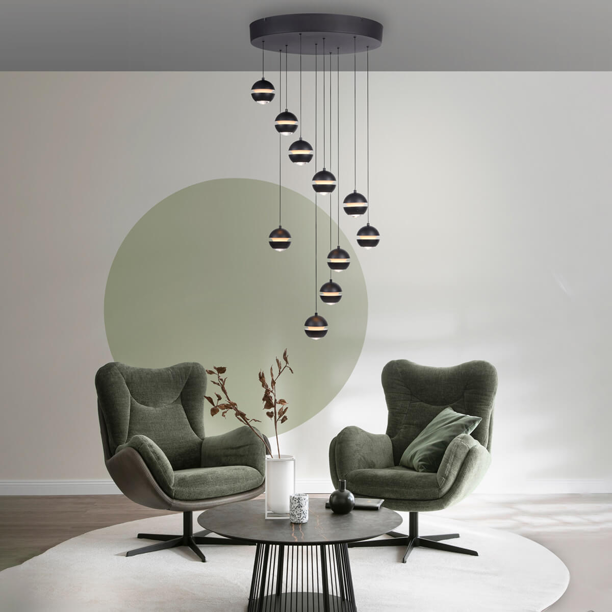 Lini LED Pendelleuchte, 10-flg.